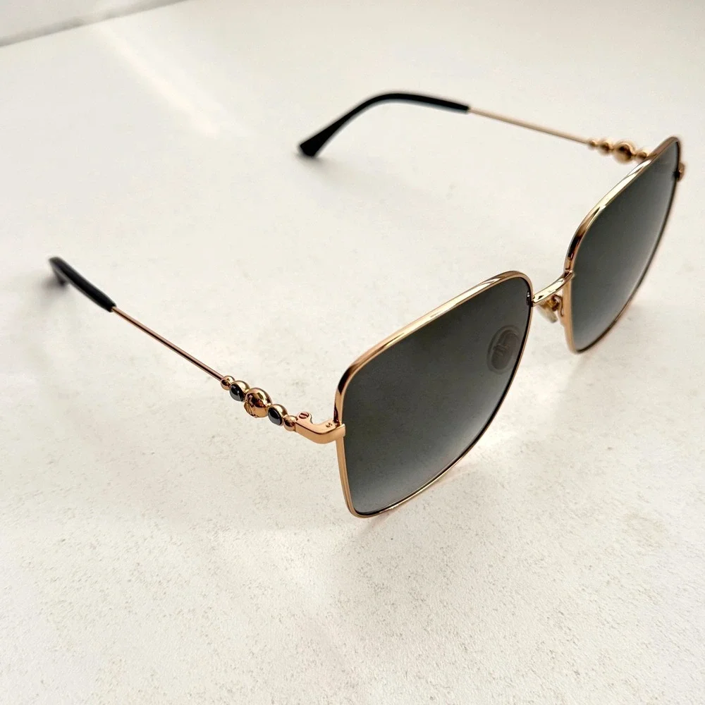 Jimmy Choo Women's Hester 59mm Sunglasses Summer Vacation Smoke‎ Lenses UV